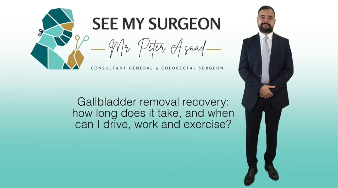 gallbladder removal recovery - how long does it take, and when can i drive, work and exercise?